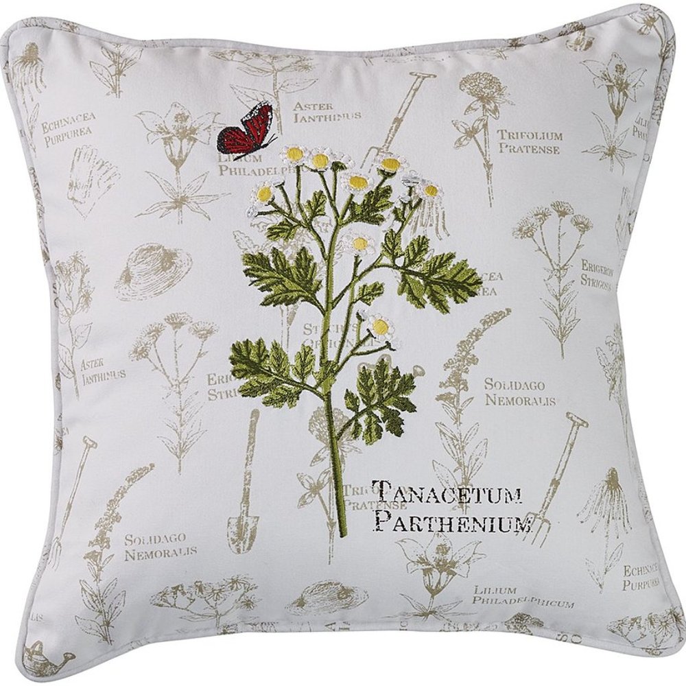 2 x $20 New PARK DESIGNS Embroidery Flower Pillow Cover